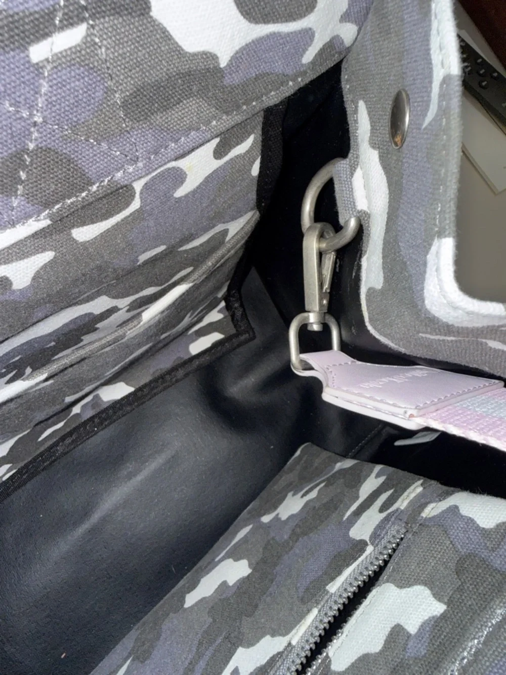 Quilted Koala Gray Camo Tote-Crossbody with Glitter Heart, and Pink Crossbody - Picture 8 of 14